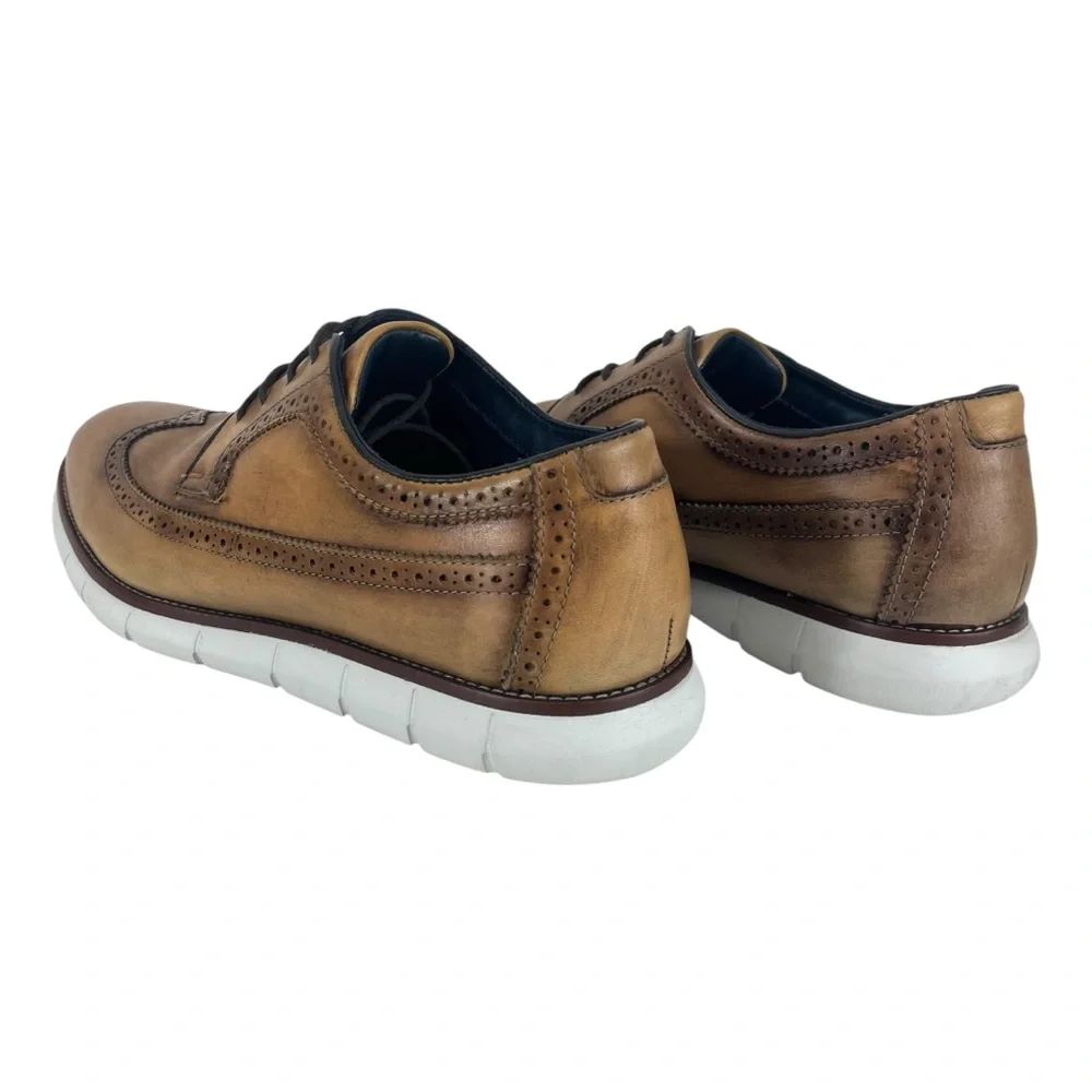 Johnston &‎ Murphy Men 11M Milson Longwing Full-Grain Leather Rubber Sole Shoe